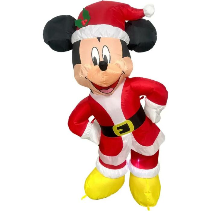 Aufblasbare Figur Mickey im Weihnachtsmannkostüm 125 cm - Disney