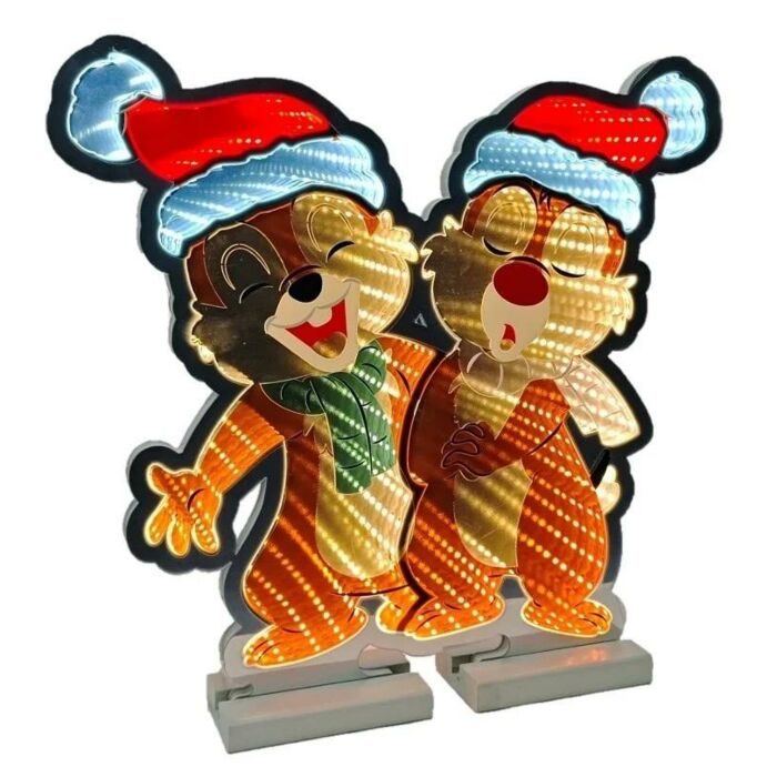 Weihnachtsfigur Chip und Chap mit Beleuchtung 40 cm - Disney