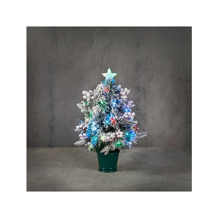 Baum Atlanta 50 LED-Lichtfaser grün multi 60 cm - Luca Lighting