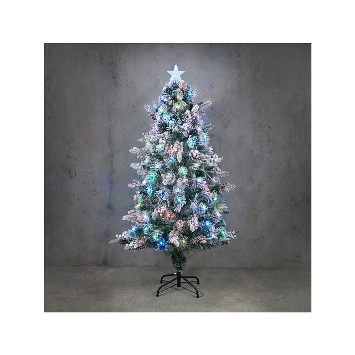 Baum Atlanta 50 LED-Lichtfaser grün multi 150 cm - Luca Lighting