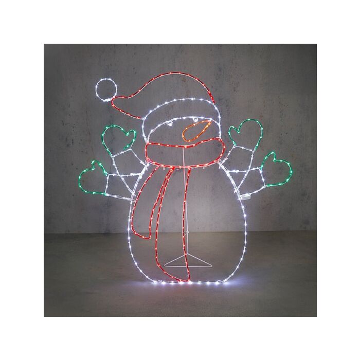 Ropelight Schneemann LED weiß 118 cm -Luca Lighting
