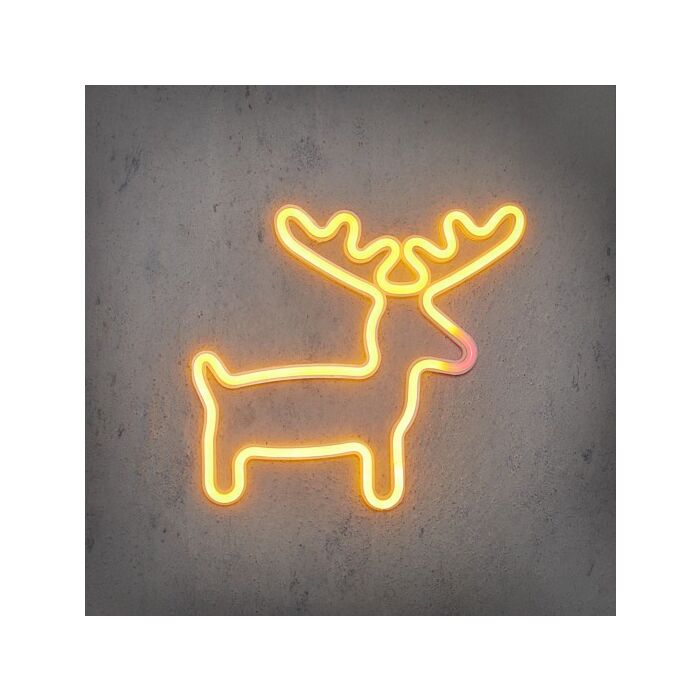 Neonlicht LED Hirsch gelb 28 cm -Luca Lighting Neonlicht LED Hirsch gelb 28 cm -Luca Lighting