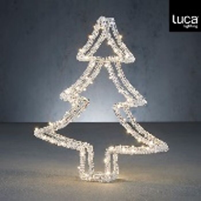 Christmas tree lights white 80LED on battery with timer 30 cm - Luca Lighting Christmas tree lights white 80LED on battery with timer 30 cm - Luca Lighting