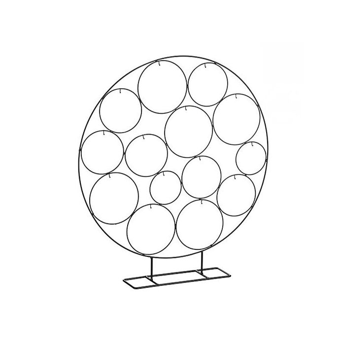 Dekorationskreis schwarz 64 cm -Mica