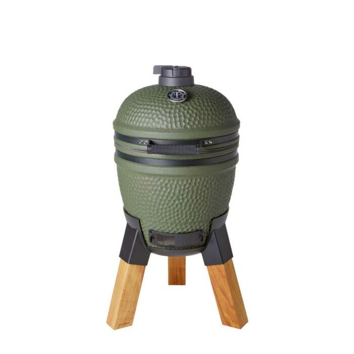 Moddern Kamado green mit Holzbeinen