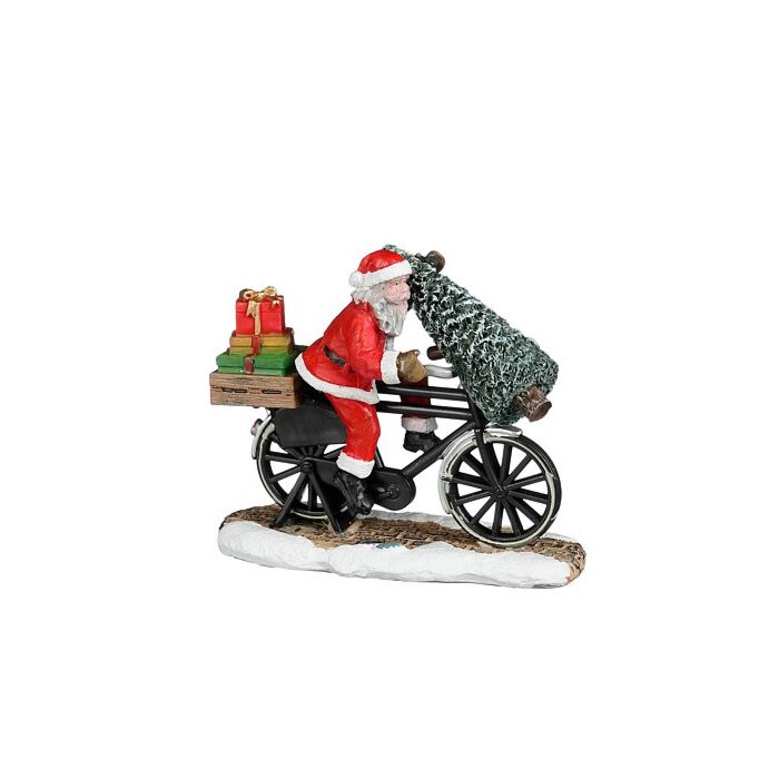 Santa on bicycle 7,5 cm - Luville Santa on bicycle 7,5 cm - Luville