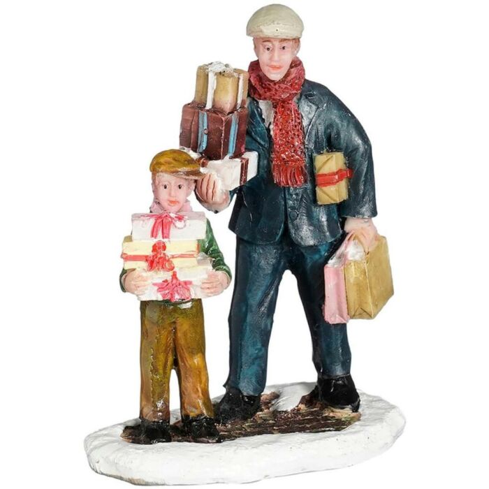 Father and son with presents 7 cm - Luville Father and son with presents 7 cm - Luville