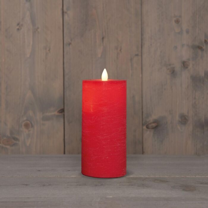 Stumpenkerze rustikal Wachs LED wiederaufladbar rot 15 x 7,5 cm – Anna's Collection Stumpenkerze rustikal Wachs LED wiederaufladbar rot 15 x 7,5 cm – Anna's Collection