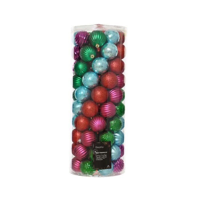 Weihnachtskugeln Set Multi Kunststoff Ø 7 cm 6er-Set – Decoris Weihnachtskugeln Set Multi Kunststoff Ø 7 cm 6er-Set – Decoris