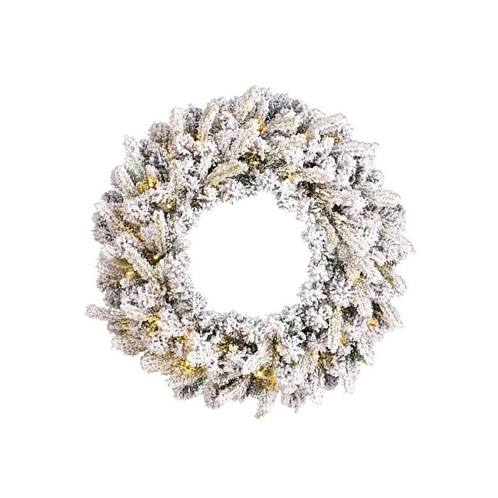 Kranz Grimshaw 40LED frosted grün Ø 60 cm - Black Box Kranz Grimshaw 40LED frosted grün Ø 60 cm - Black Box