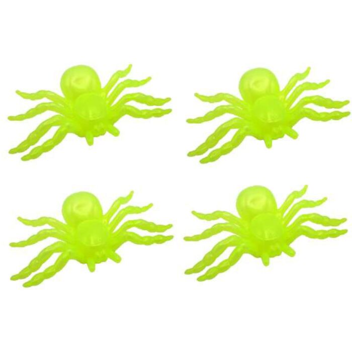 Halloween Spinnen Glow set van 4 Halloween Spinnen Glow set van 4