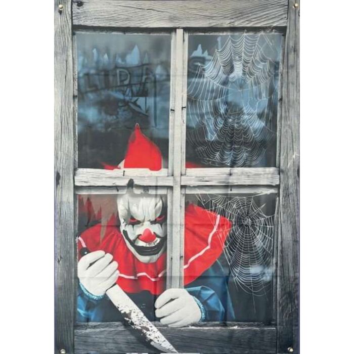 Halloween Fensterbild Horrorclown