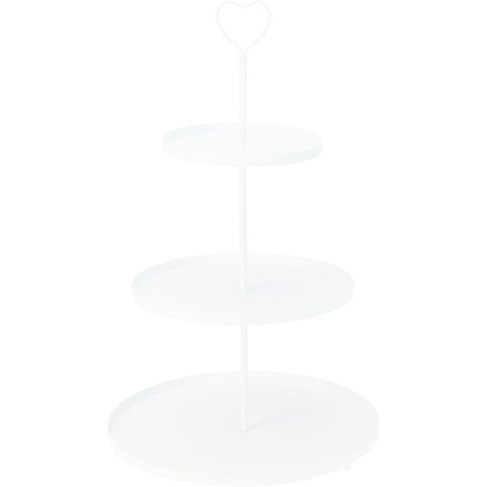 Etagere Herz weiß 48 cm 