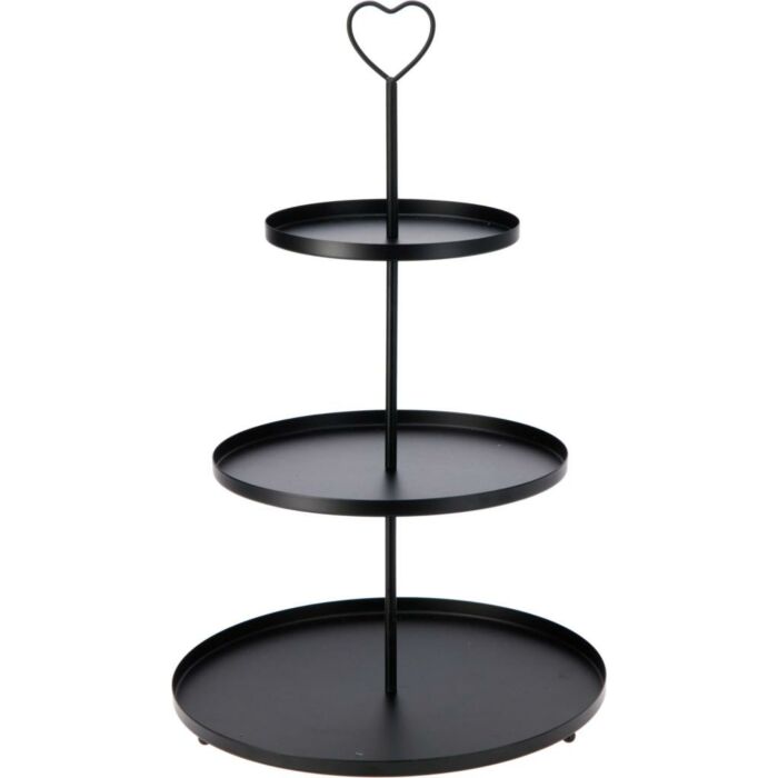 Etagere Herz schwarz 48 cm Etagere Herz schwarz 48 cm