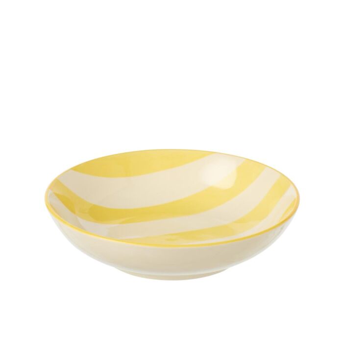 Tiefer Teller gestreift gelb Ø 20 cm Tiefer Teller gestreift gelb Ø 20 cm