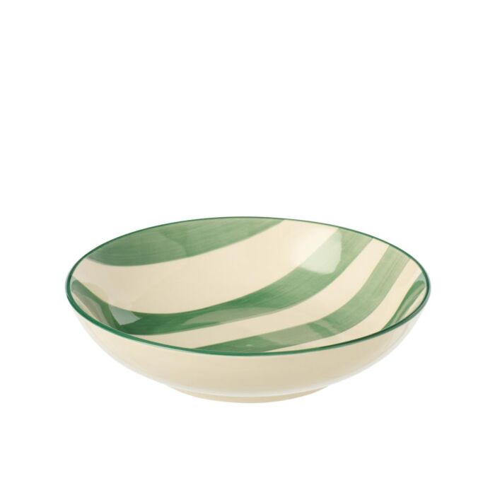 Tiefer Teller mit Streifen grün Ø 20 cm