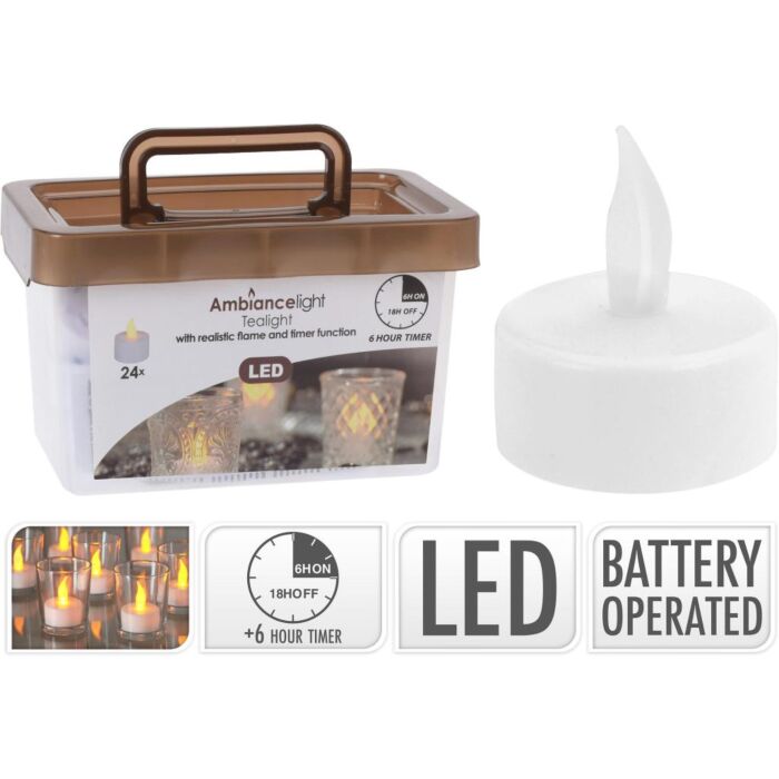 LED Teelichter Set mit 24 Stück