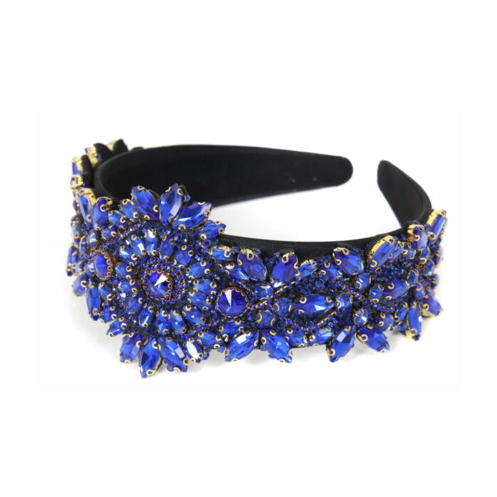 Haarband strass Blau