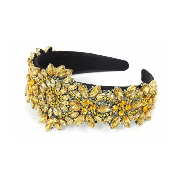 Haarband strass Gold