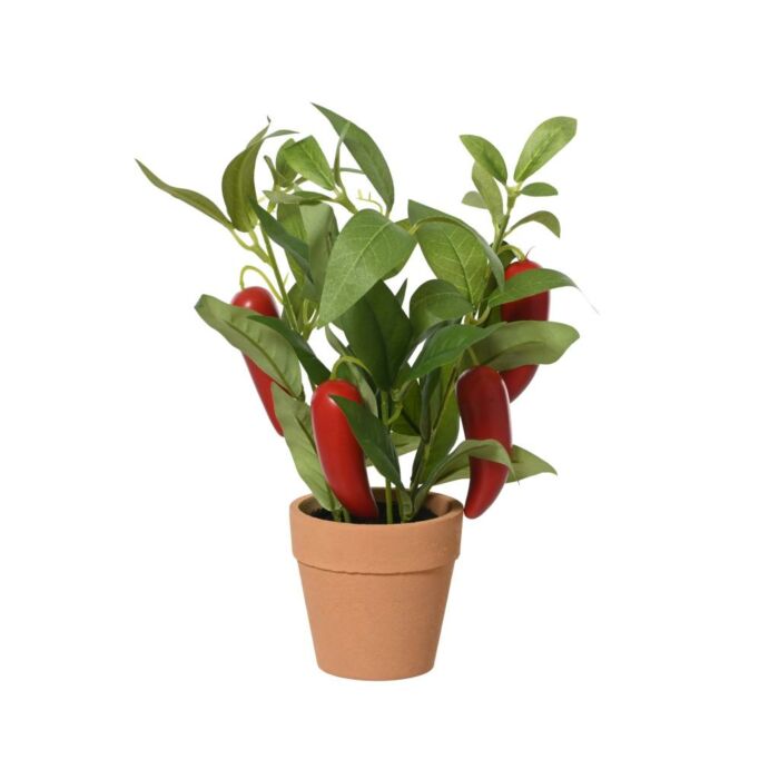 Pflanze im Topf Kunststoff Paprika 25 cm