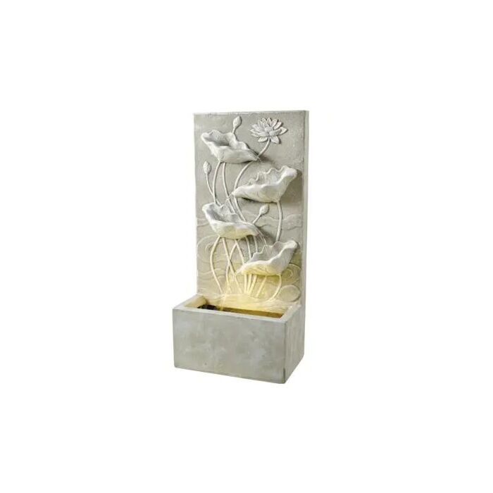 Brunnen mit Blumen weiß antik 91 cm - Lumineo Brunnen mit Blumen weiß antik 91 cm - Lumineo
