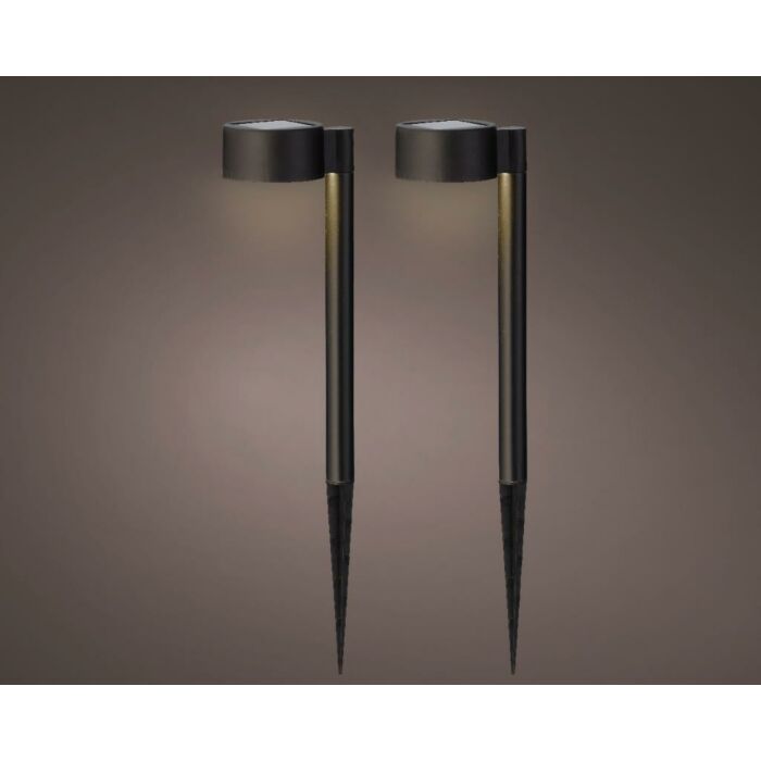 Solar-Steckleuchte Gartenbeleuchtung schwarz