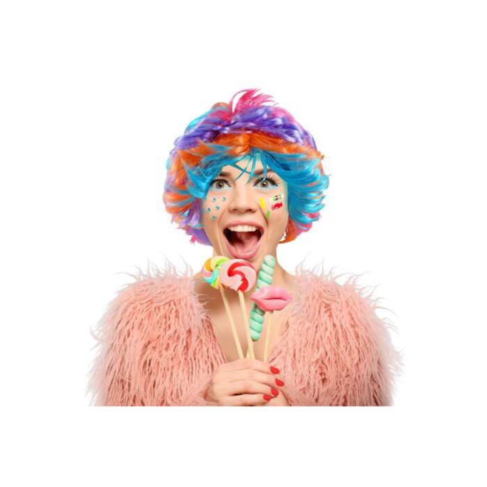 Perücke Neon multi 140 g Perücke Neon multi 140 g