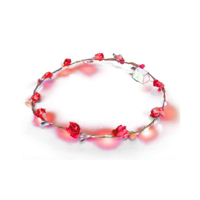 Haarband Blumen LED rot Haarband Blumen LED rot