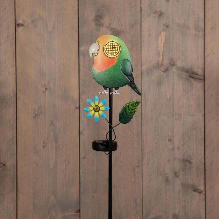 Solar Gartenstecker Vogel mit Wackelauge 75 cm Solar Gartenstecker Vogel mit Wackelauge 75 cm