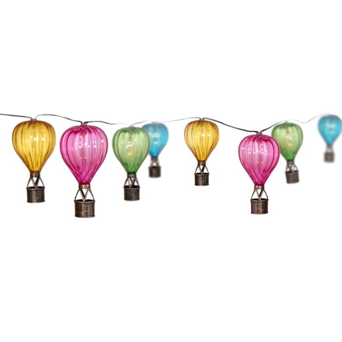 Solar Lichterkette Heißluftballon mit Flammeneffekt 250 cm