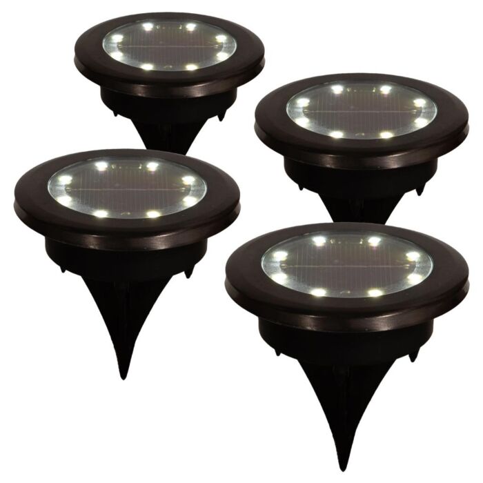 Solar Bodenspot titan Set von 4 7,3 cm
