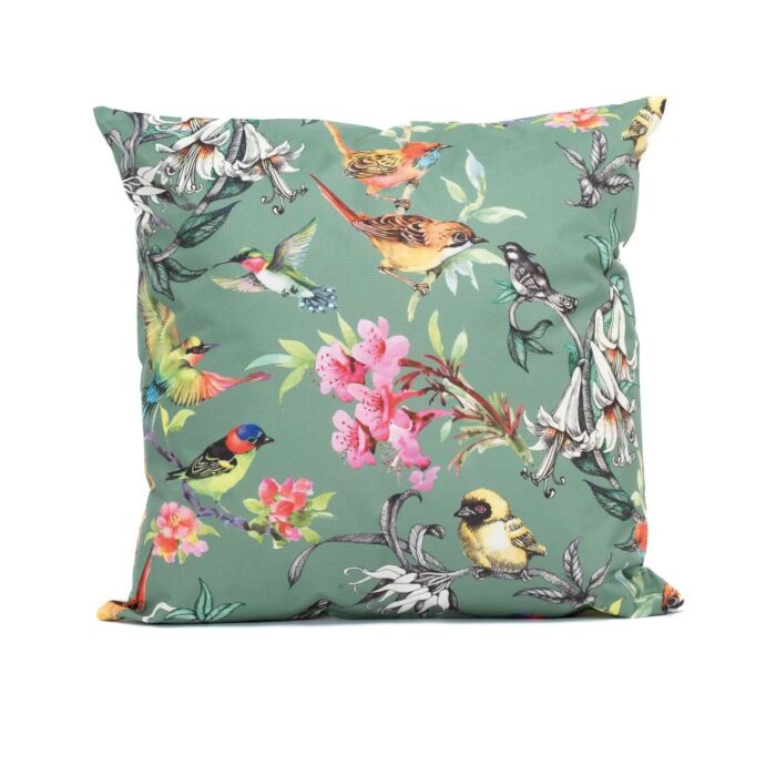 Außenkissen Vögel grün 60 cm