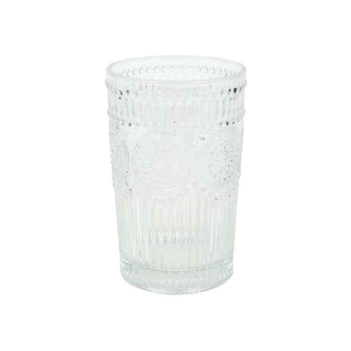 Trinkglas mit Sonnenrelief, 350 ml Trinkglas mit Sonnenrelief, 350 ml