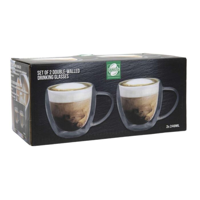 Doppelwandiges Glas mit Henkel, 280 ml Doppelwandiges Glas mit Henkel, 280 ml