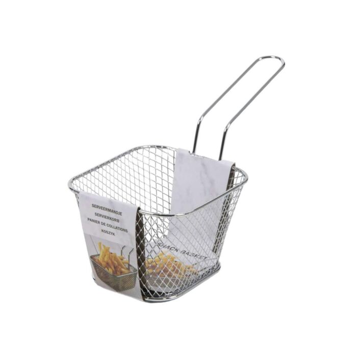 Servierkorb „Frietmandje“ aus Edelstahl, klein