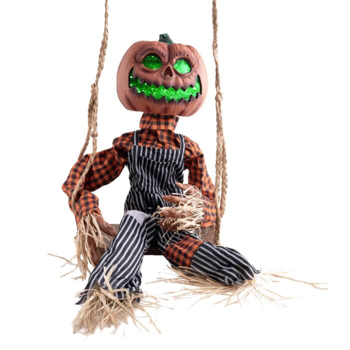 Kürbis auf Schaukel Animatronic 90 cm Kürbis auf Schaukel Animatronic 90 cm