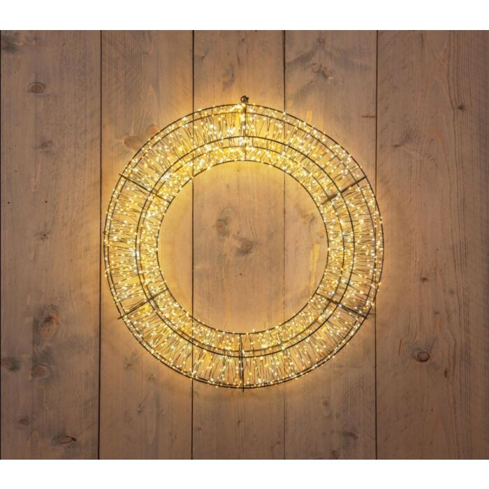 Weihnachtskranz 1800LED Metall Schwarz 58 cm Weihnachtskranz 1800LED Metall Schwarz 58 cm