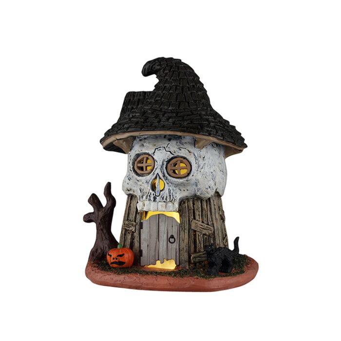 Lemax Witch's Skull Hut AC adaptable (Adapter nicht enthalten)