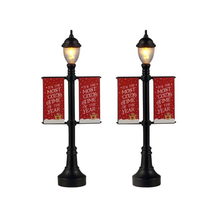 Lemax Lamp Post Banners Set mit 2 Stück B/O (4.5V)