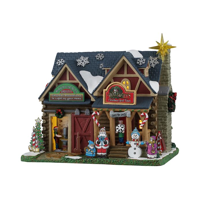 Lemax Holly & Ivy's Christmas Yard Décor inklusive Adapter 44338, 100 mA (weiß)