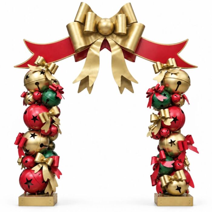 Weihnachtsbogen Metall gold rot grün 330 cm