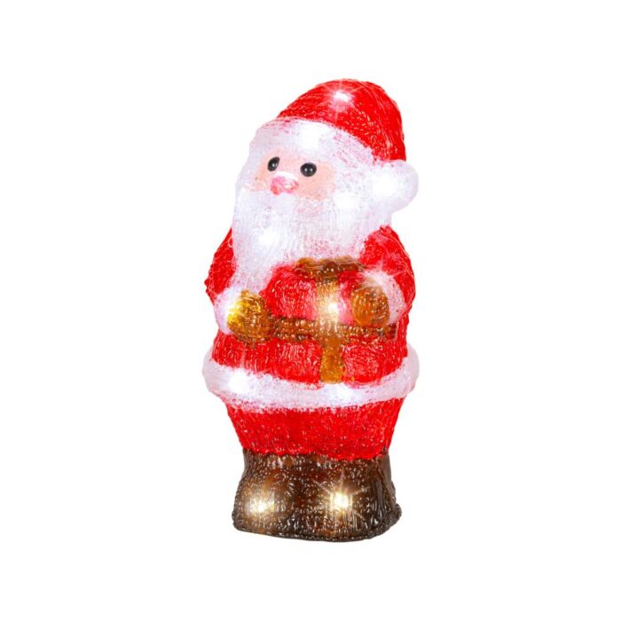 LED-Figur Weihnachtsmann, Acryl, rot, 19,5 cm – Lumineo