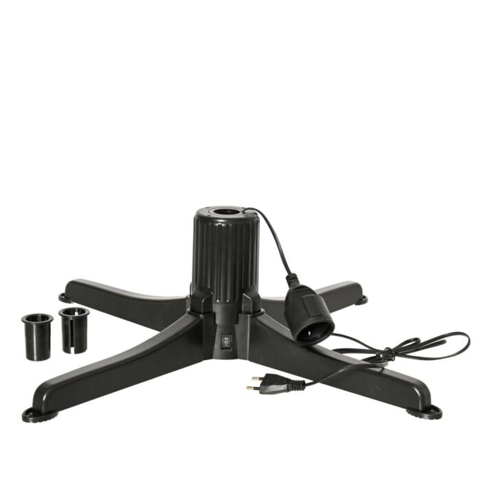 Drehbarer Weihnachtsbaumständer 64 cm Schwarz - Everlands