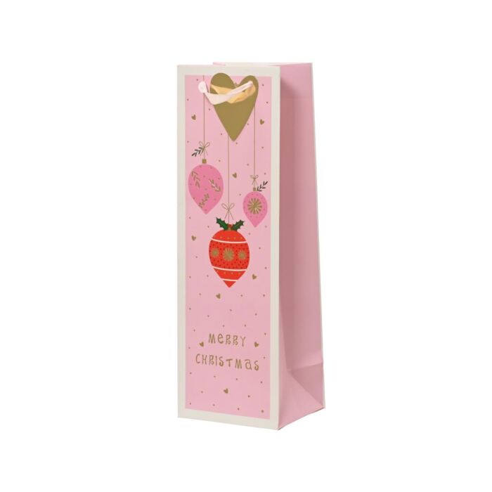 Geschenktasche Ornamente Rosa 36 cm - Decoris