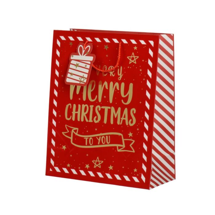 Geschenktasche Merry Christmas 50 cm - Decoris