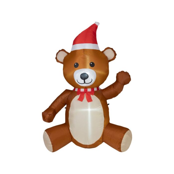 LED aufblasbarer Bär mit Beleuchtung 180 cm - Lumineo