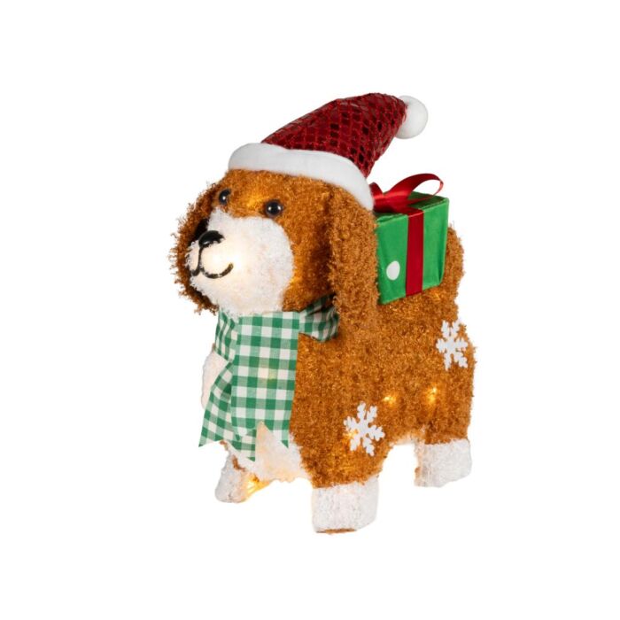 LED Stehender Hund mit Beleuchtung 35 cm - Lumineo