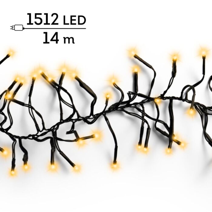 LED Clusterbeleuchtung Klassisch Warm 14 m 1512 LED - Lumineo