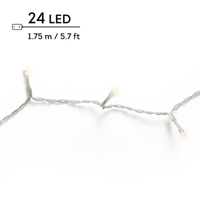 LED Durawise Basic Beleuchtung Warmweiß 1,73 m 24 LED Transparent - Lumineo