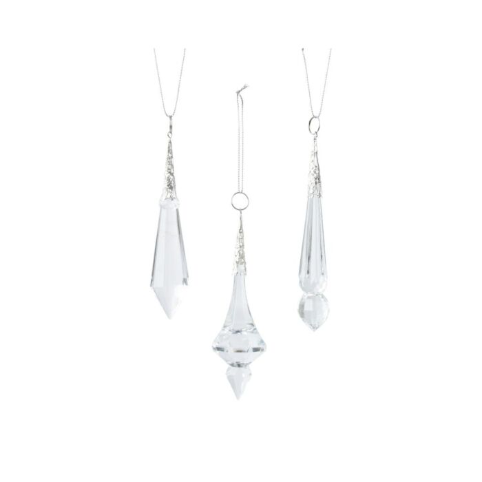 Kristallglas-Zapfen Transparent 12,5 cm - Decoris Kristallglas-Zapfen Transparent 12,5 cm - Decoris